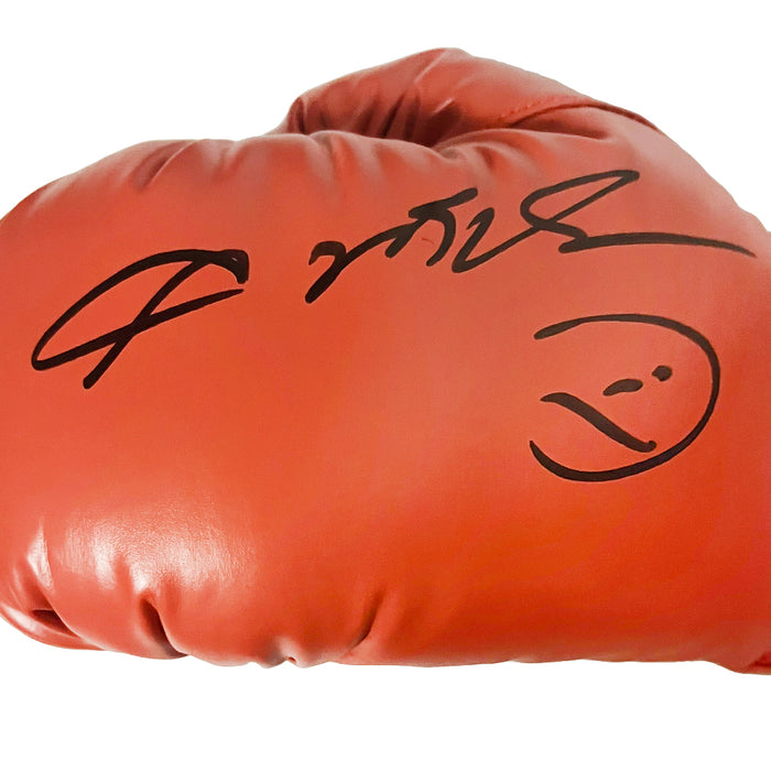 Sugar Ray Leonard Signed Red Boxing Glove (JSA)