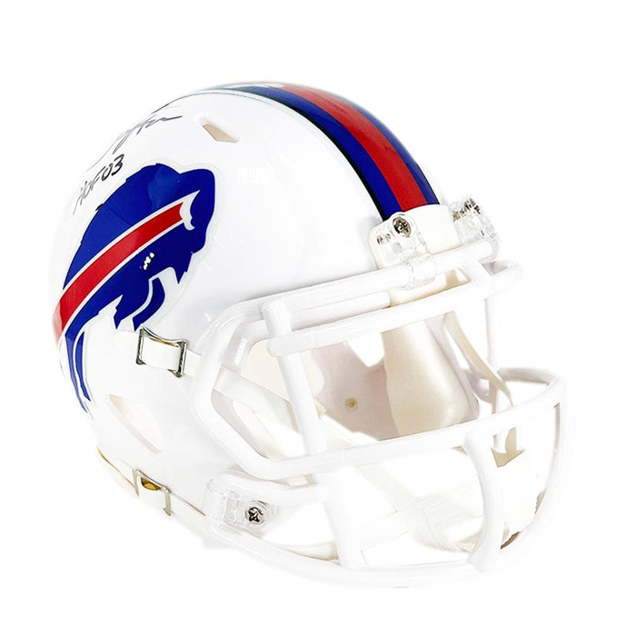 JAMES LOFTON HOF Auto Signed Buffalo Bills Chrome Edition Mini Helmet COA