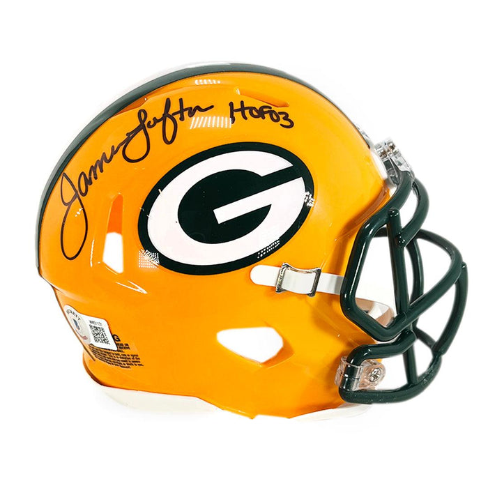 James Lofton Signed HOF 03 Inscription Green Bay Packers Speed Mini Fo — RSA