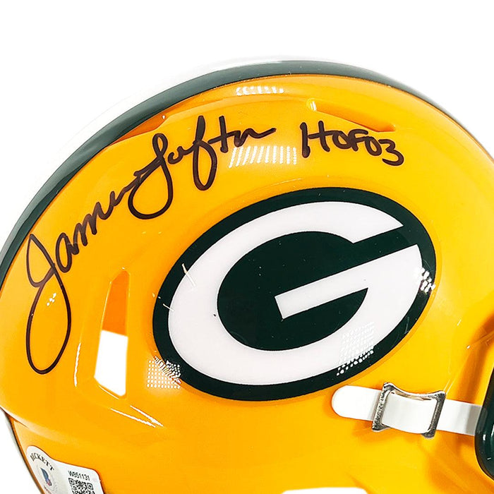 James Lofton Signed HOF 03 Green Bay Packers Speed Full-Size Replica  Football Helmet (Beckett)