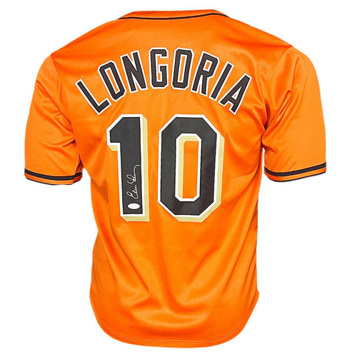 Evan Longoria Autographed San Francisco Custom Orange Baseball Jersey - JSA  COA (B)