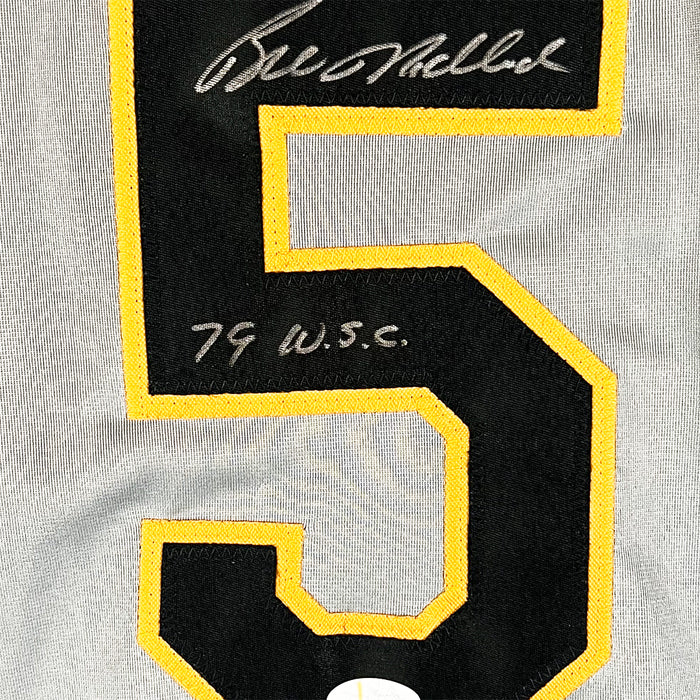 Bill Madlock Signed 79 WSC Inscription Pittsburgh Grey Baseball Jersey (JSA)