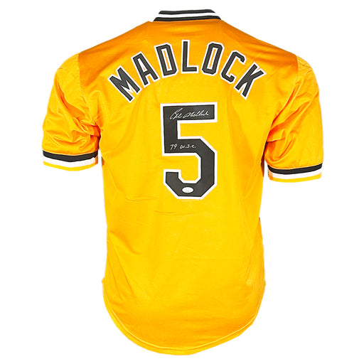 Bill Madlock Signed 79 WSC Inscription Pittsburgh Yellow Baseball Jersey (JSA)