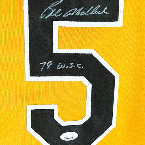 Bill Madlock Signed 79 WSC Inscription Pittsburgh Yellow Baseball Jersey (JSA)