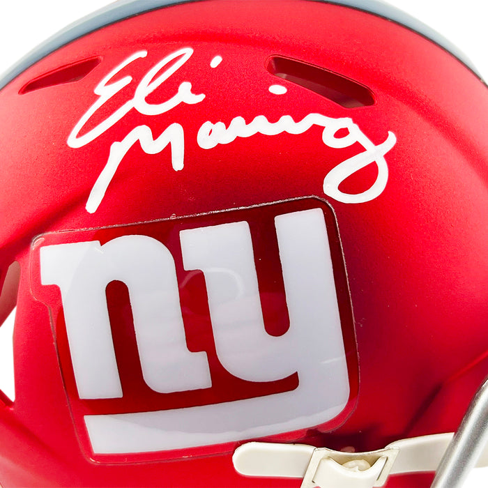 Eli Manning Signed New York Giants Blaze Mini Football Helmet (Fanatics)