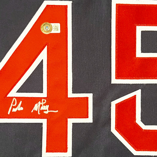 Pedro Martinez Signed Boston Navy Baseball Jersey (Beckett)