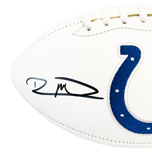 Robert Mathis Signed Indianapolis Colts Official NFL Team Logo White Football (JSA)