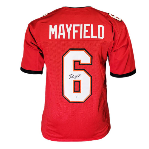 Baker Mayfield Autographed Authenticated Nike On-Field store Apparel Jersey.