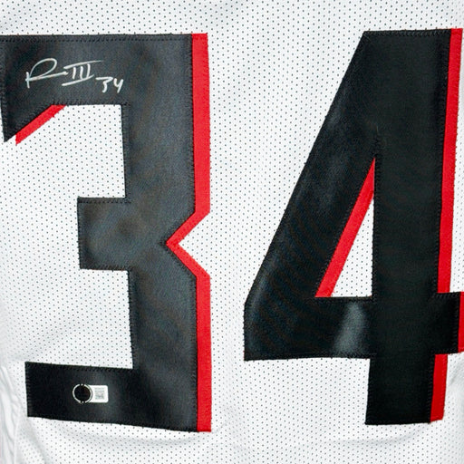 Ray-Ray McCloud Signed Atlanta White Football Jersey (Beckett)