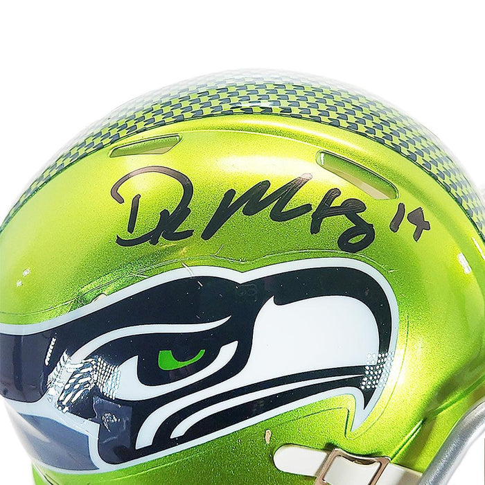 DK Metcalf Signed Seattle Seahawks Flash Speed Mini Football Helmet (Beckett) - RSA