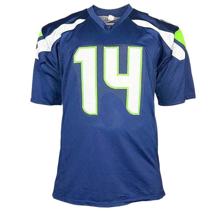 DK Metcalf Signed Seattle Blue Football Jersey (JSA) — RSA