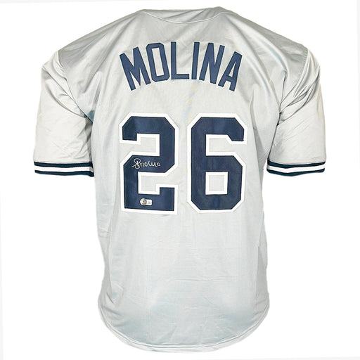 Jose Molina Signed New York Grey Baseball Jersey (Beckett)