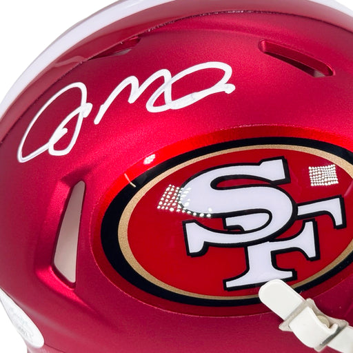 Joe Montana Signed San Francisco 49ers Blaze Mini Football Helmet (JSA)