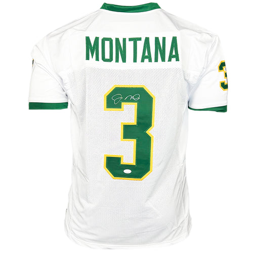 Joe Montana Autographed Notre Dame College Football Jersey Green (JSA) — RSA