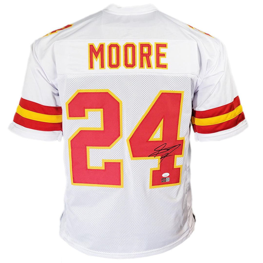 Skyy Moore Signed Kansas City White Football Jersey (JSA) - RSA