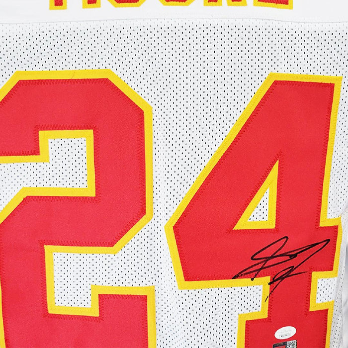 Skyy Moore Autographed Kansas City Custom White Football Jersey - BAS