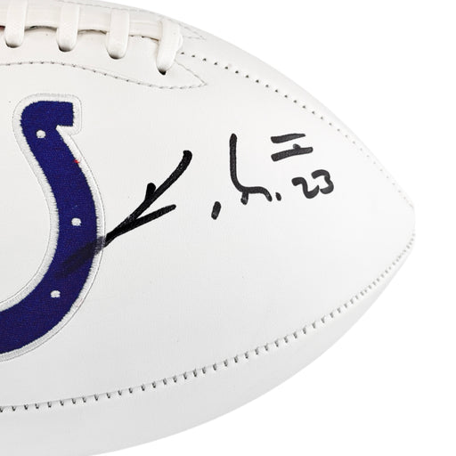 Kenny Moore II Signed Indianapolis Colts Official NFL Team Logo White Football (Beckett)