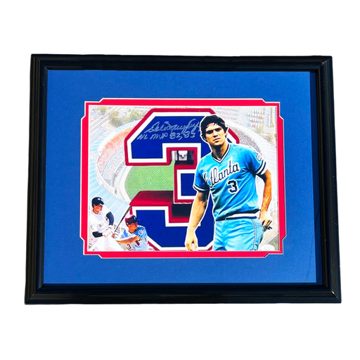 Dale Murphy Signed NL MVP 82, 83 Inscription Atlanta Baseball Framed 11x14 Photo (JSA)