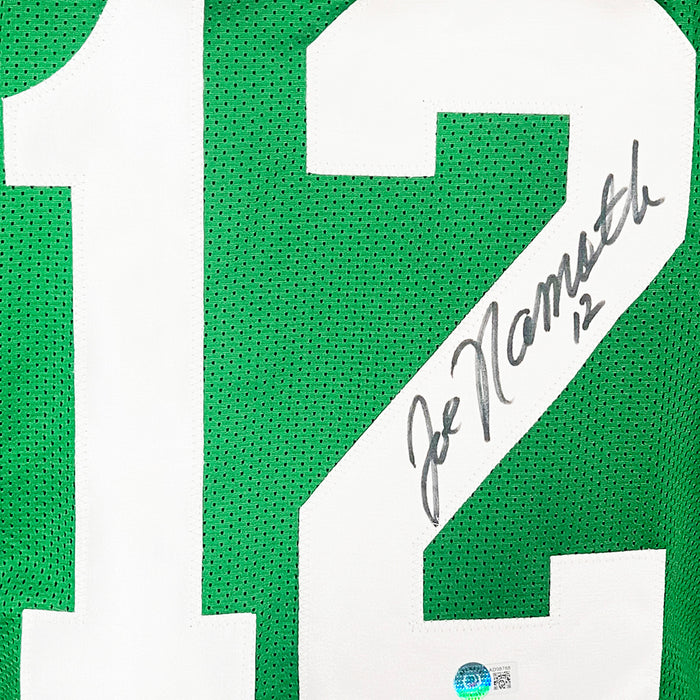 Joe Namath Signed New York Green Football Jersey (Beckett)