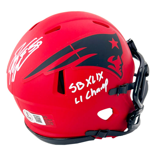 Rob Ninkovich Signed SB XLIX LI Champ Inscription New England Patriots Rave Mini Football Helmet (Beckett)