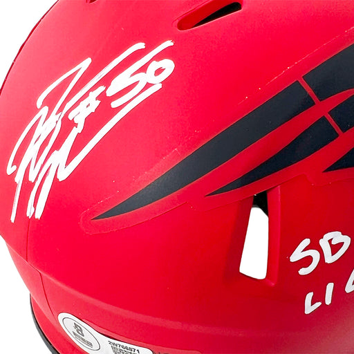 Rob Ninkovich Signed SB XLIX LI Champ Inscription New England Patriots Rave Mini Football Helmet (Beckett)
