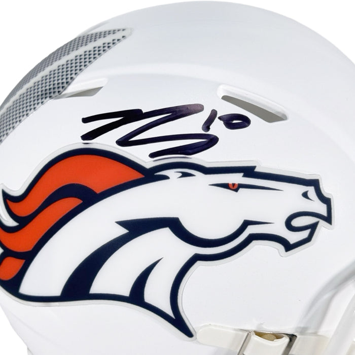 Bo Nix Signed Denver Broncos Alt 2024 Speed Mini Football Helmet (Beckett)