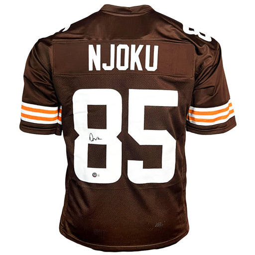 David Njoku Abbreviated Sig Cleveland Football Jersey Brown (JSA)