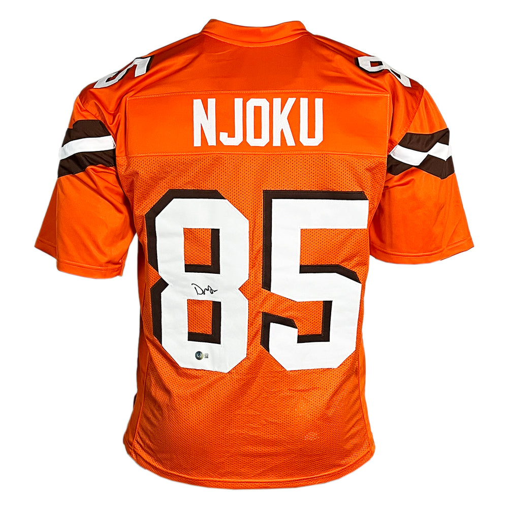 David Njoku Abbreviated Sig Cleveland Orange Football Jersey (Beckett)