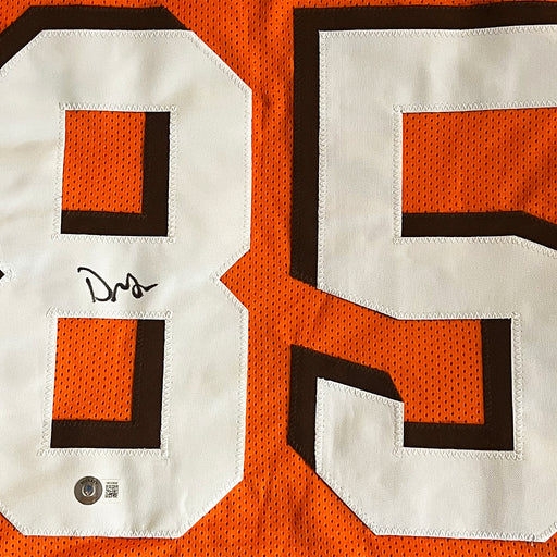 David Njoku Abbreviated Sig Cleveland Orange Football Jersey (Beckett)