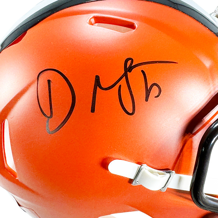 David Njoku Signed Cleveland Browns Speed Mini Replica Football Helmet (Beckett)