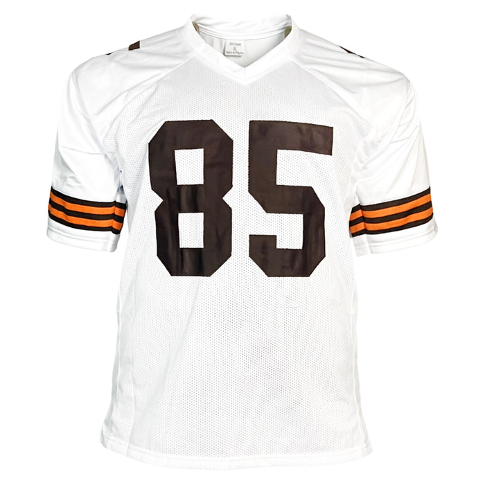 David Njoku Abbreviated Sig Cleveland White Football Jersey (JSA)