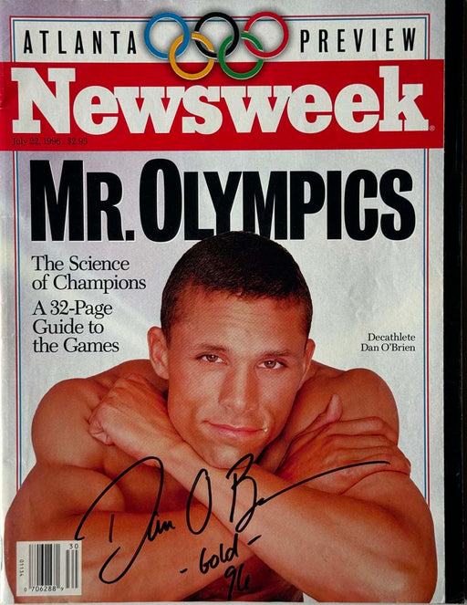 Dan O'Brien Signed Newsweek Gold 96 Inscription 7/22/1996 Issue (JSA)
