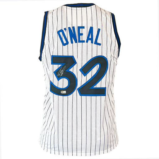 Shaquille O'Neal Signed Orlando White Pinstripe Diesel Basketball Jersey (Beckett)