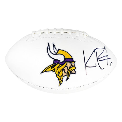 JC Jackson Signed New England Patriots Official Logo Football (JSA) — RSA