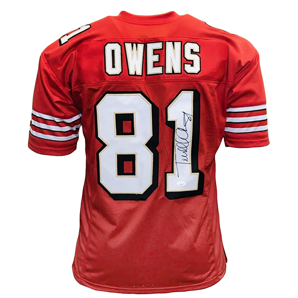 Terrell Owens Signed San Francisco Red Football Jersey (JSA)