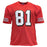 Terrell Owens Signed San Francisco Red Stats Football Jersey (JSA)