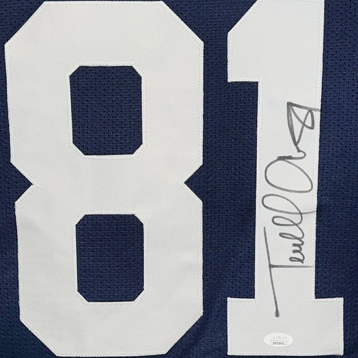 Terrell Owens Signed Dallas Thanksgiving Stats Football Jersey (JSA)