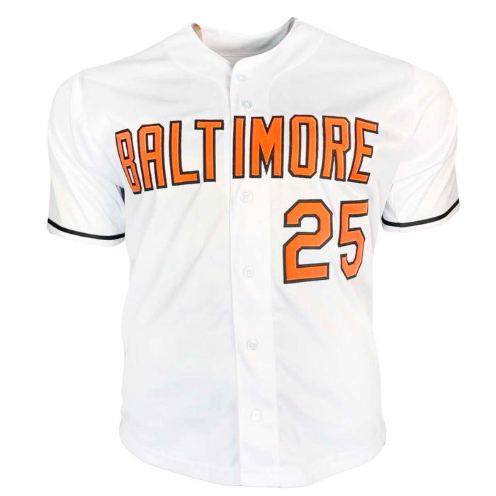 Rafael Palmeiro Signed Baltimore White Baseball Jersey (JSA)