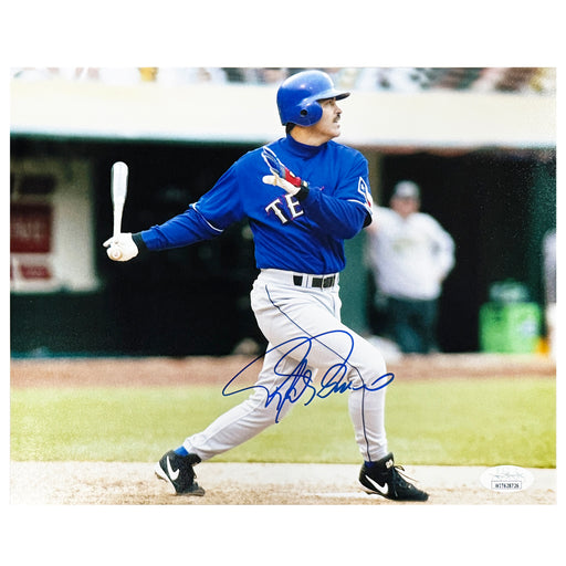 Rafael Palmeiro Signed Texas Pose 1 Baseball 8x10 Photo (JSA)