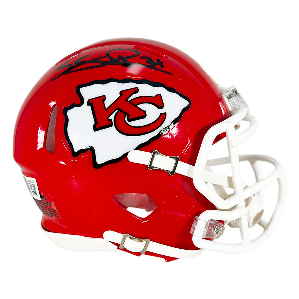 Samaje Perine Signed Kansas City Chiefs Speed Mini Football Helmet (Beckett)