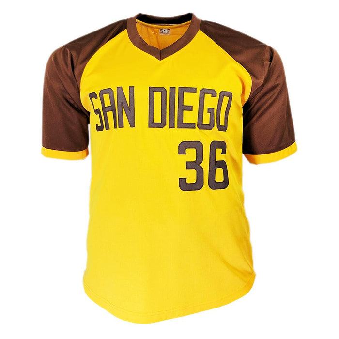 Gaylord Perry Signed San Diego Yellow Baseball Jersey (JSA) - RSA