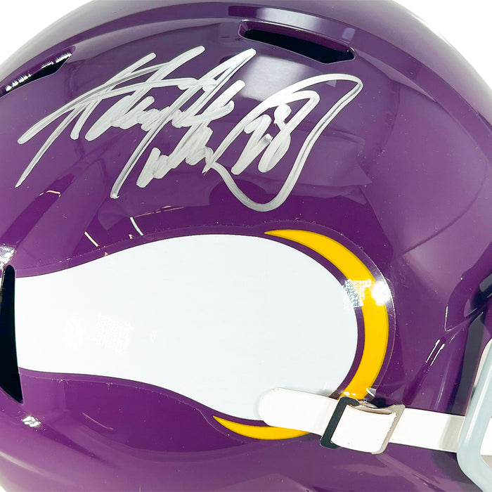 Adrian Peterson Signed Minnesota Vikings Throwback 61-79 Speed Full-Size Replica Football Helmet (Beckett)