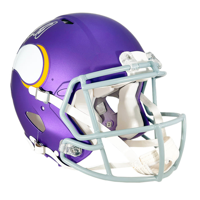 Adrian Peterson Signed Minnesota Vikings Authentic Tribute Speed Full-Size Football Helmet (Beckett)