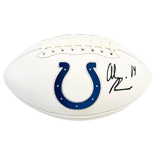 Alec Pierce Signed Indianapolis Colts Official NFL Team Logo White Football (JSA)