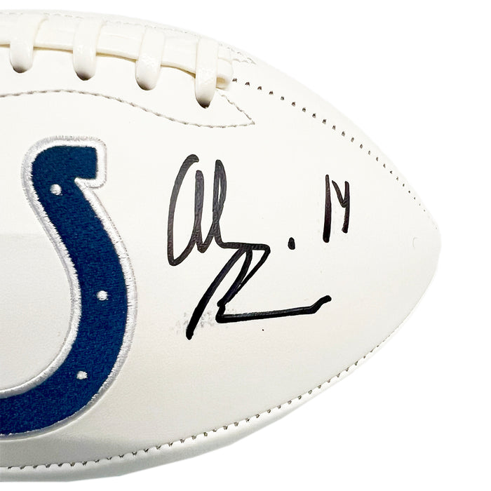 Alec Pierce Signed Indianapolis Colts Official NFL Team Logo White Football (JSA)