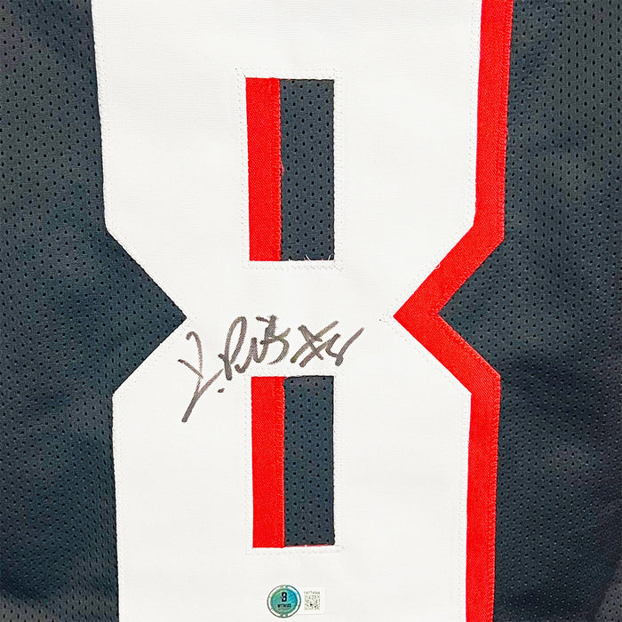 Kyle Pitts Signed Atlanta Black Football Jersey (Beckett)