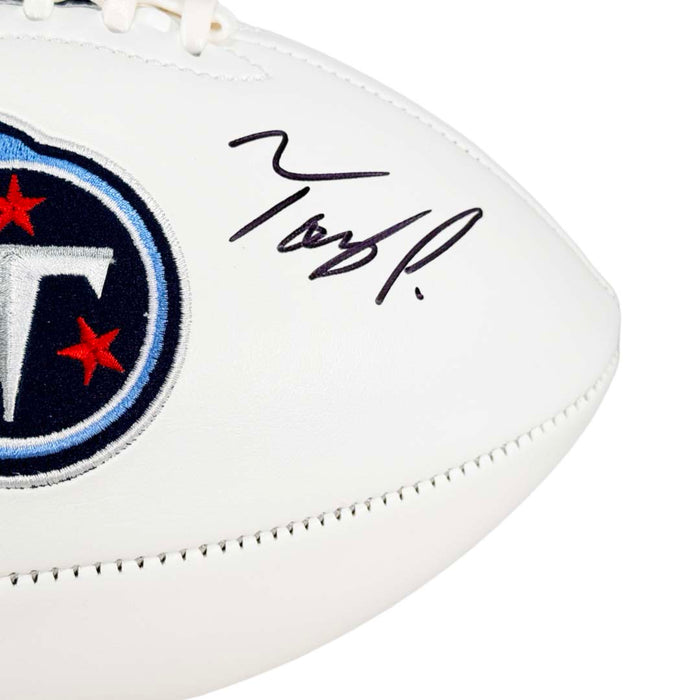 Tony Pollard Signed Tennessee Titans Official NFL Team Logo Football (Beckett)