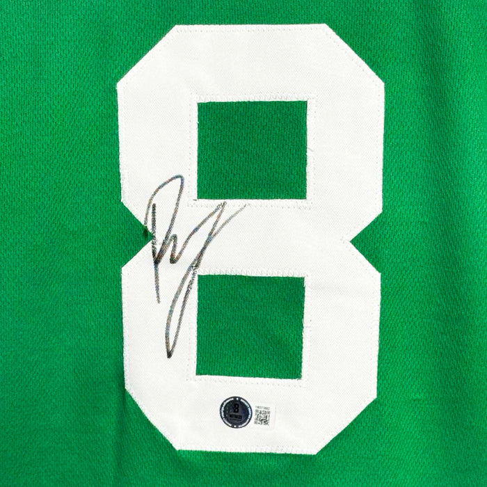 Kristaps Porzingis Signed Boston Green Basketball Jersey (Beckett)