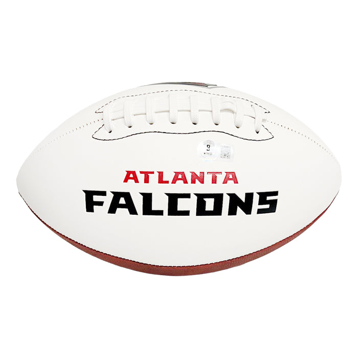 Roddy White Signed Atlanta Falcons Official NFL Team Logo Football (Beckett)