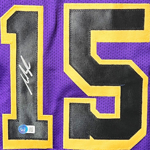 Austin Reaves Signed Los Angeles Purple Statement Edition Basketball Jersey (Beckett)